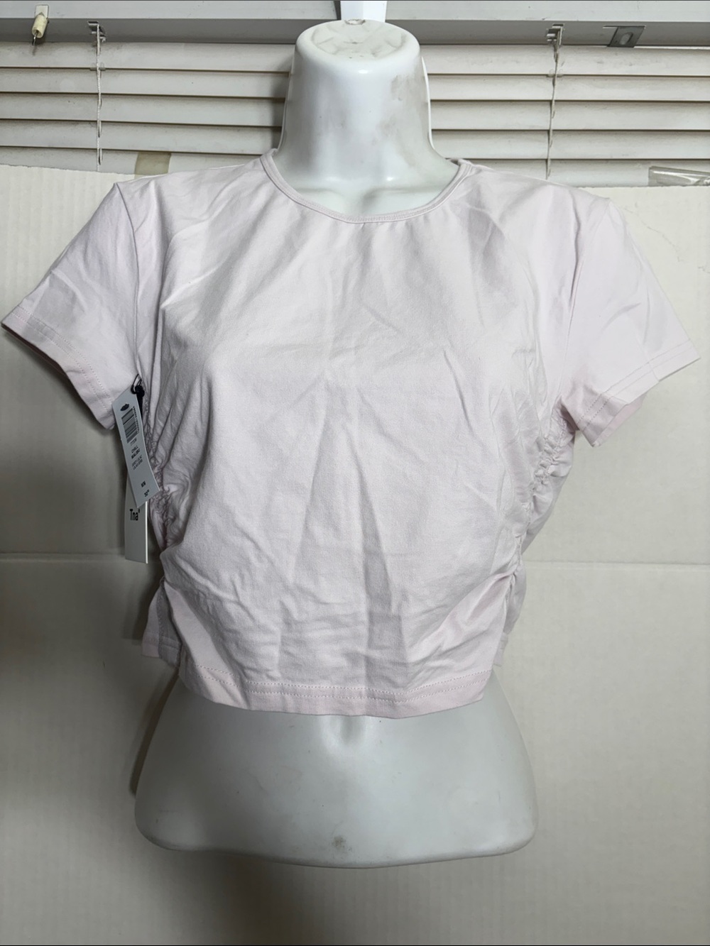 Aritzia TNA Light Pink Cropped Crewneck Tee Chill Malibu Cropped T-Shirt 7336